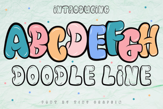 Doodle Line Font for Creative Design Projects