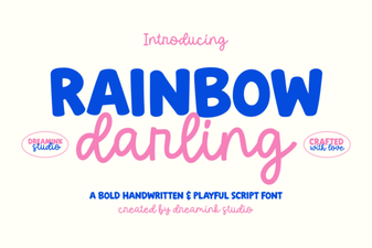 Rainbow Darling Duo Font for Vibrant Creative Projects