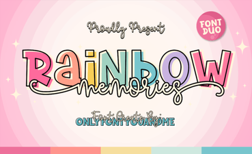 Rainbow Memories Font for Creative Design Projects