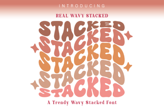 Creative Real Wavy Stacked Font Design Ideas