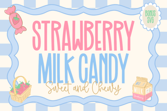 Strawberry Milk Candy Font for Sweet Design Projects