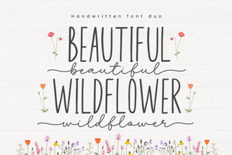 Elegant Wildflower Duo Font for Creative Design Projects