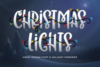 Creative Christmas Lights Font for Festive Design Projects